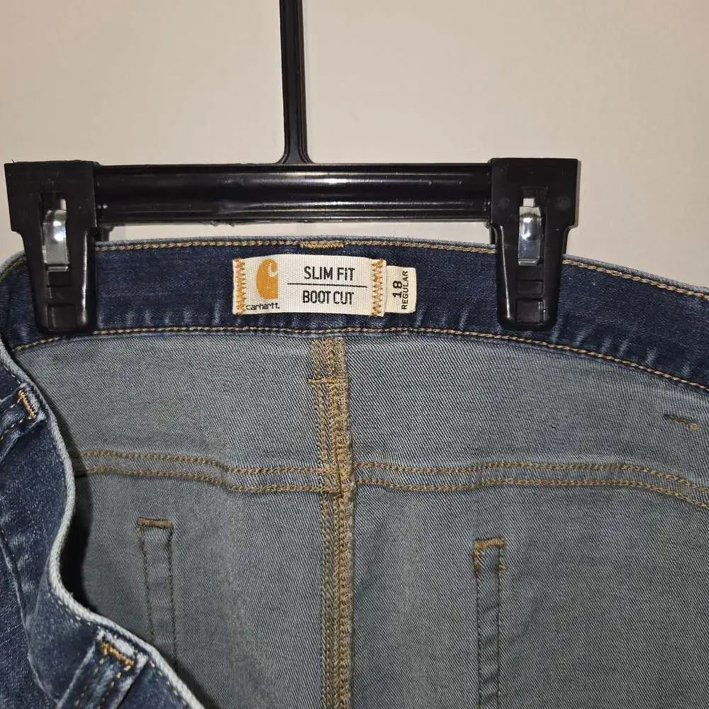 Carhartt Women's Slim Fit Boot Cut Jeans Size 18 Regular